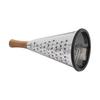 Stainless Steel Cone Cheese Grater with Wood Handle 3 Sided Vegetable Shredder for Grating Cheese Chocolate Vegetables