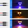 2Pcs Motorcycle Led Dual Color Skull Shape Waterproof Fog Light Auxiliary Headlights Driving For Racer Spotlight