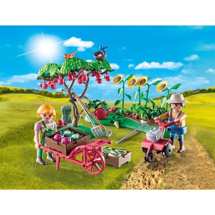 PLAYMOBIL 71380 Starter Pack Jardin potager, Country La vie à la ferme, Avec 2 personnages et accessoires, Dès 4 ans