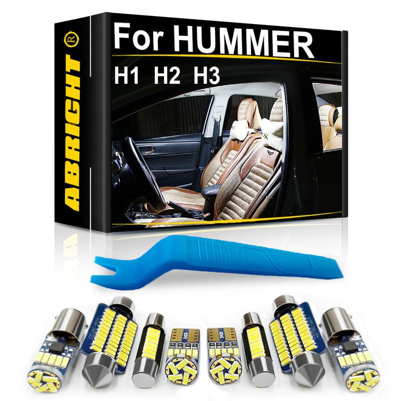 ABRIGHT Car Interior LED Light For HUMMER H1 H2 H3 Wagon 1992 1993 1994 1995 1996 1997 1998 2000 2001 2002 2009 Parts Canbus