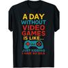 Funny Gamer Saying Graphic Tee Men Boys Teens Video Gaming T-Shirt