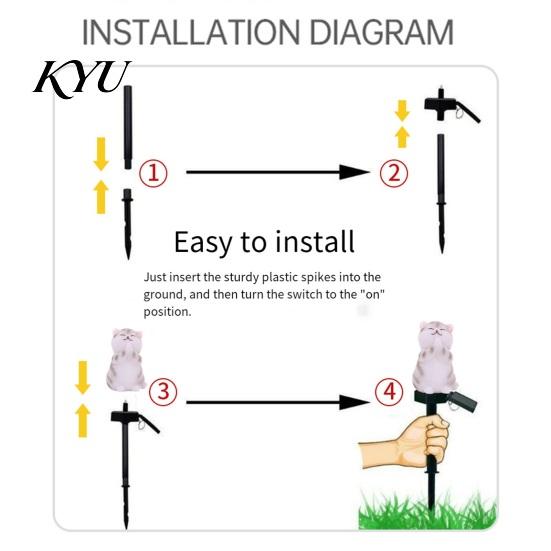 Waterproof Pathway Lighting Solar Cat Garden Light, Outdoor Eco Friendly Decor LED Lamp for Patio Yard Lawn Decoration Romantic Courtyard Atmosphere