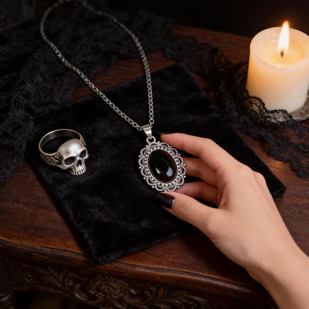 Ciondolo Gioiello Gotico da Vampiro Con Design Animale Ciondolo in Lega Per Donne