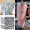 285PCS 1.5 Inch Laser Letter Stickers Vinyl Varsity Alphabet  Number Letter Decals for Helmets Laptop Scrapbook Bottle Craft DIY