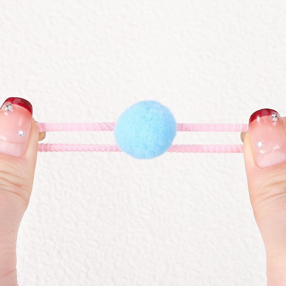 30pcs Kids Elastic Hairbands Girls Plush Ball Rubber Band for Children Sweets Scrunchie Hair Ties Clip Baby Hair Accessories