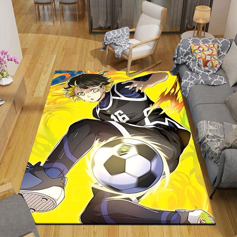 1pc Soccer Passion Flames Carpet Rug for Bedroom Living Room Decor Sofa Home Game Area Rug Non-slip Floor Mat. DT71601198