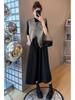 Französisches Chic Plus Size Strickkleid Set - Herbstmode 2025