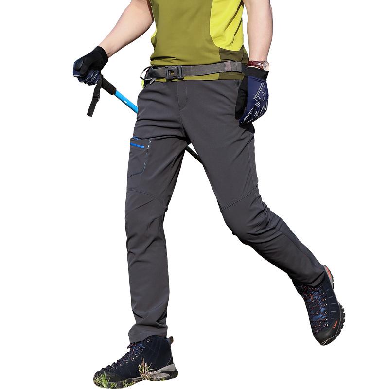 

Men s Quick-Drying Elastic Hiking Pants - Lightweight, Loose, Sun-Protective, Ideal for Summer Outdoor Sports. 3XL (165-180 jin) темно-серого