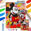 Graffiti Mickey Mouse Digital Oil Painting Diy Coloring Handpainted Filling Home Decoration Gift, Vibrant Modern Wall Art Decor