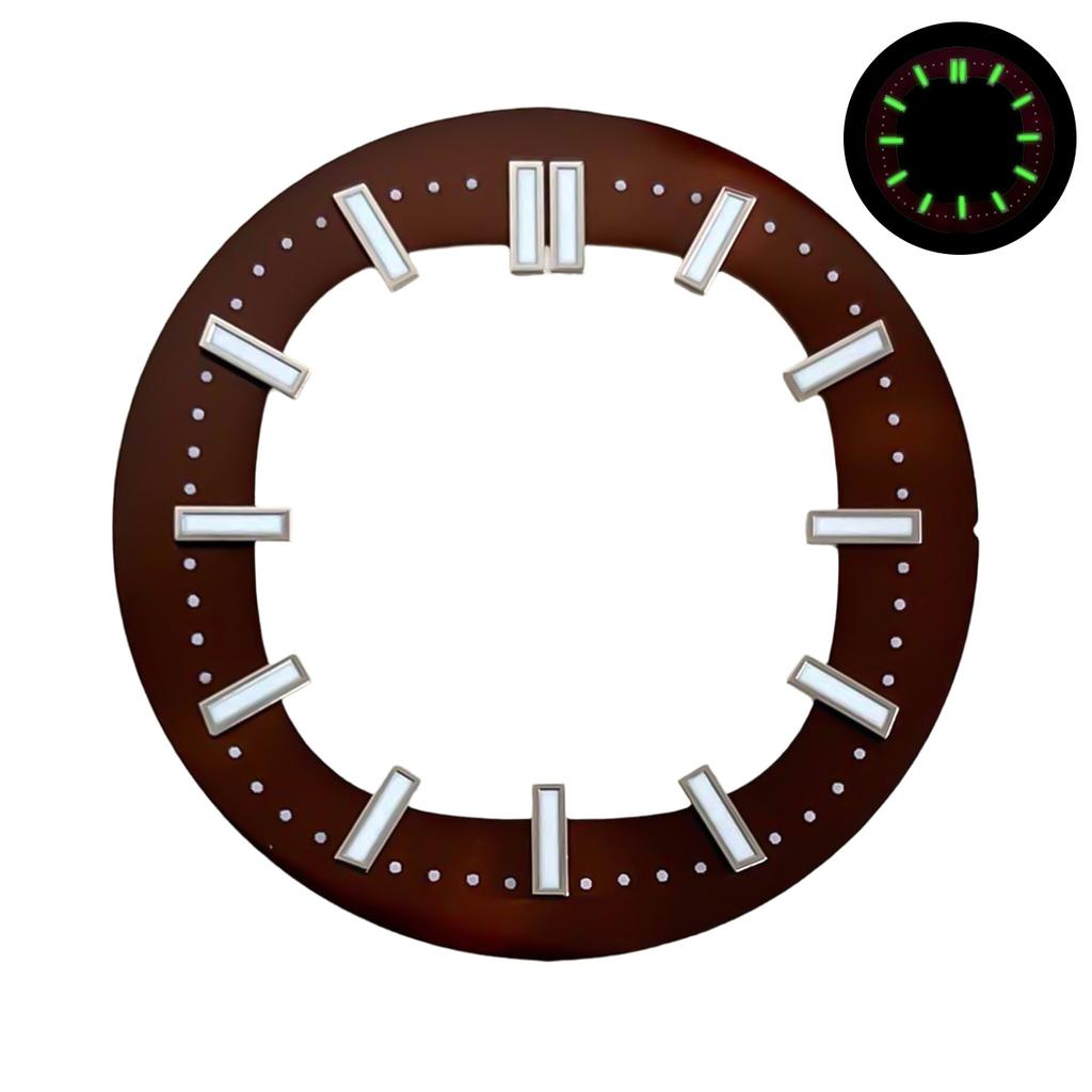 30.5mm Dial For Nautilus NH35/NH36 Hollow Green luminous Indexes Fit Automatic Movement Modified Skeleton Watch Accessorie Parts