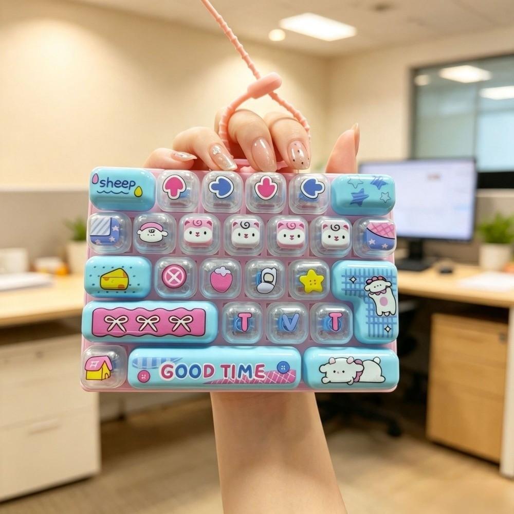 Hanging Mechanical Keyboard Toy 26 Keys Keyboard Keychain Toy Cute Bag Pendant Bag Charm