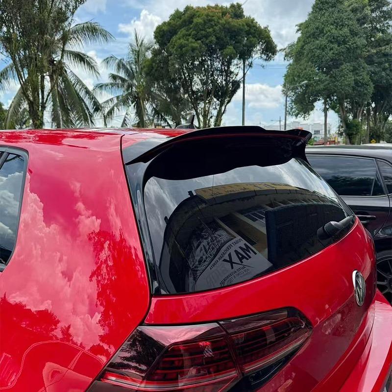 For VW Golf MK7/MK7.5 GTI GTD R R-Line 2012-2020 Maxton Style Car Rear Spoiler Cap Rear Trunk Roof Spoiler Wing Bodykit Tuning