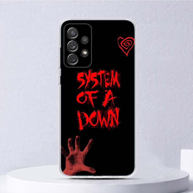 System Of A Down Soft Case For Samsung Galaxy A17 A16 A26 A36 A56 A15 A14 A13 A55 A54 A53 Phone Cover A25 A35 A24 A34 A23 A33