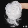 Estensioni per capelli sintetici Chignon riccio disordinato Chignon elastico a ciambella marrone biondo per donna