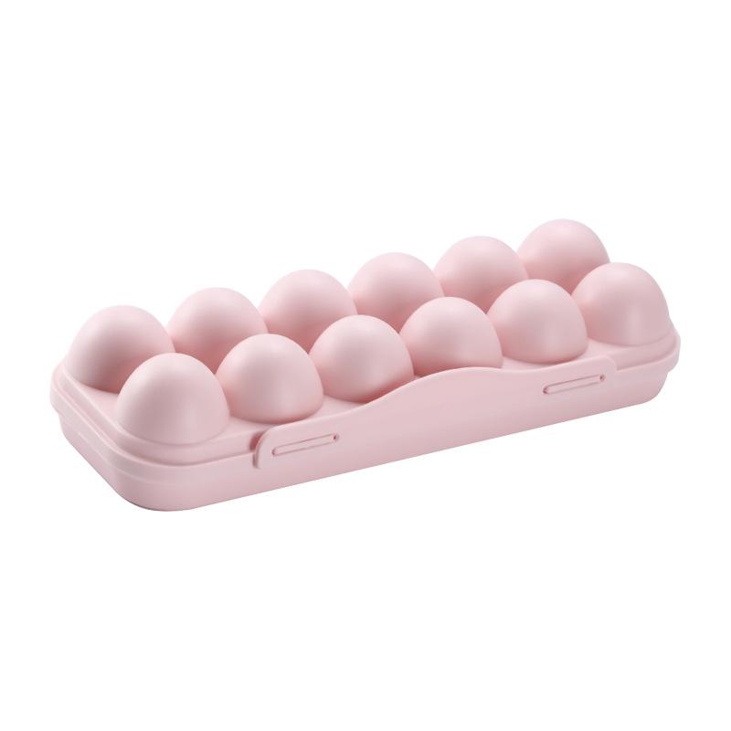 Snap-Lock Stackable Egg Storage Box with Divider for Kitchen Refrigerator