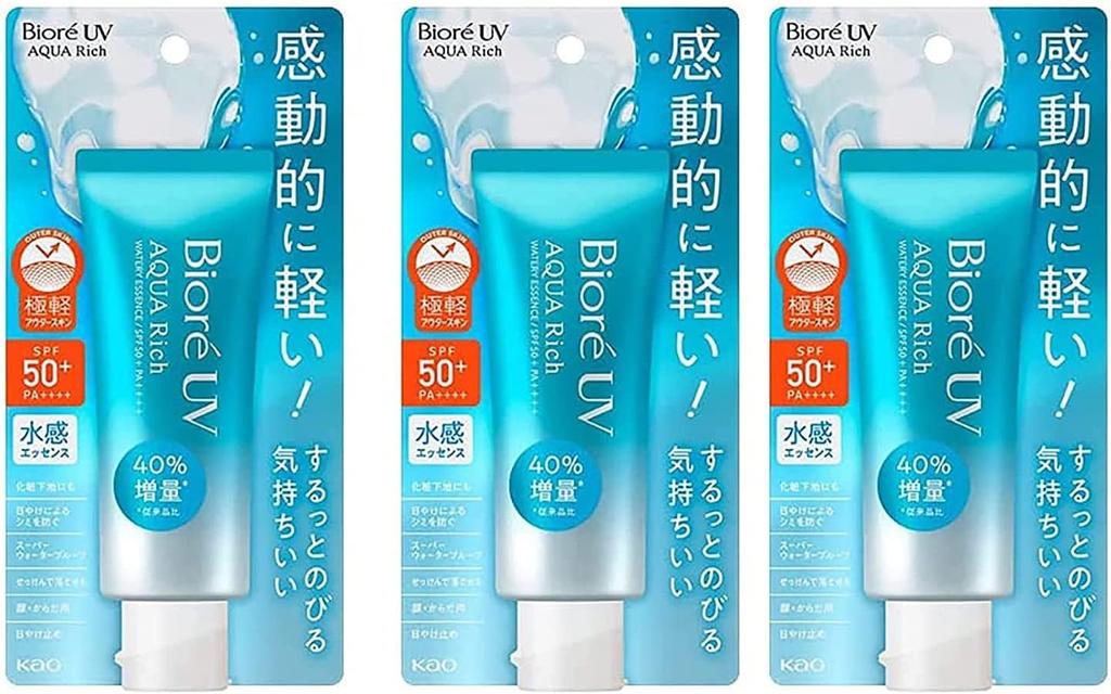 Biore UV Aqua Rich Watery Essence 50g X 3 [Bulk Purchase] SPF50+