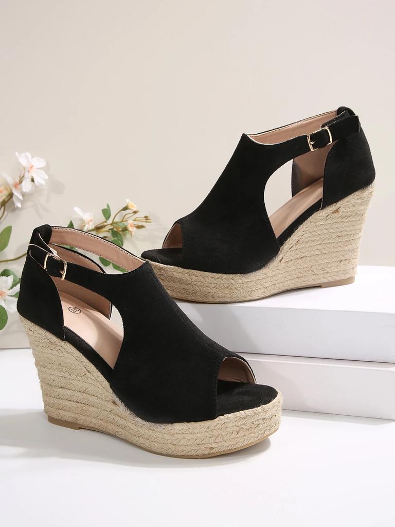 Fashion 2025 Women Comfort Buckle Strap Platform Shoes for Women New Sandalias Heels