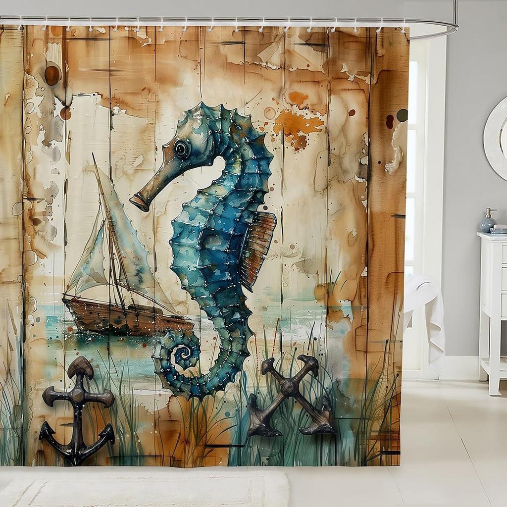 Boys Girls Pig Bath Curtain Cartoon Pigs Shower Curtain Kids Cute Farm Animal Bathroom Shower Curtain Set Butterfly Sunflower