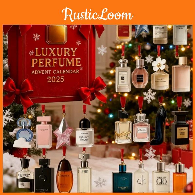 Calendrier de l'Avent de Noël Parfums avec Suspensions Acryliques Pour Cadeaux de Fêtes et Célébrations