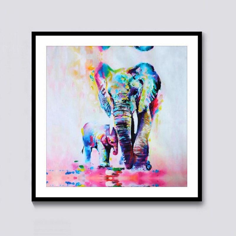 Stylish And Timeless Elephant Oil Canvas Painting For Wall Art