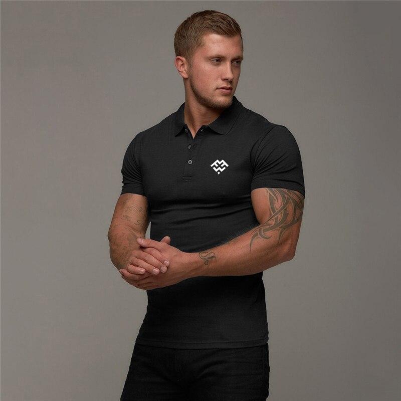 Muscleguys Summer Trend Lapel POLO Shirt Fashionable Simple and Versatile Lapel Short Sleeve