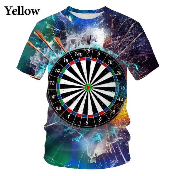 

Fashionable 3D Printed T Shirt Street Casual and Fun Cool Sports Short-sleeved T-shirts for Men and Women XXXL небо синє кольору