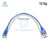 30cm USB 2.0 Male To Type C Male USB Cable Foil Braided Shielding Data Transfer Cable Adapter Cord