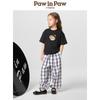 PawinPaw Girls' Sorona Cool-feel Cartoon Bear Printed Short-sleeve T-shirt