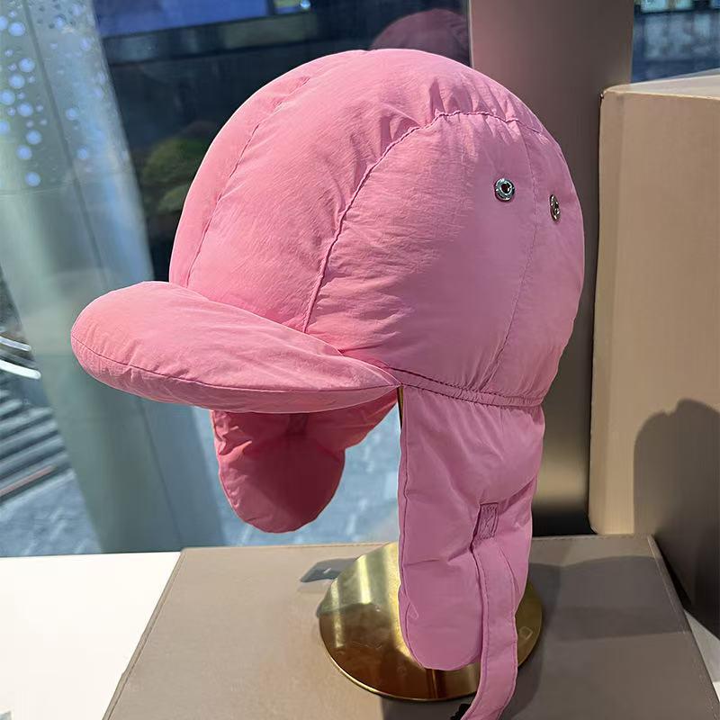 

Women s Winter Down Lei Feng Hat: Windproof, Coldproof, Neck and Ear Protection, Lightweight for Cycling and Mountaineering One Size рожевий