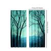 2pcs Forest Woodland Curtains with Summer Foliage Trees & Sun Rays Design, Scenic Polyester Window Drapes for Living Room & Bedr