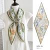 Spring new retro 111 mulberry silk silk scarf fashion temperament silk double crepe lace rhombus scarf accessories