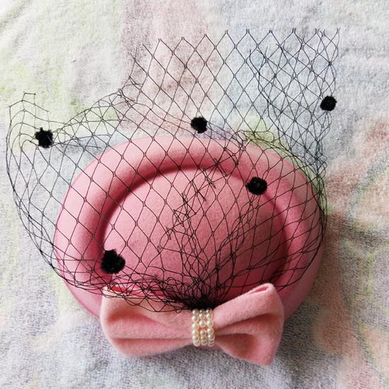 Fascinators Hat for Women Ladies 20s 50s Vintage Pillbox Hat Bridal Wedding Cocktail Tea Party Headwear with Veil