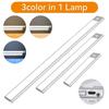 Night Light Under Cabinet Lights Ultra Thin LED Light Motion Sensor Wireless Rechargeable 3 Color For Kitchen Bedroom Lighting