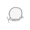 Pandora Bracciale con nodo intrecciato a forma di cuore, catena semplice, chiusura a T, unisex, 598100