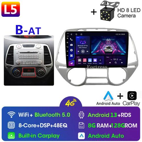 FortressFor Hyundai I20Carplay 2008 2009 2010 2011 2012 2013 2014 Car Radio GPS Navigation Stereo Android 10 No DVD Player 2 Din