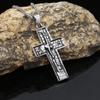 Cross-border Explosion Retro Savior Stainless Steel Cross Pendant European and American Fashion Creative Men's Jewelry Necklace