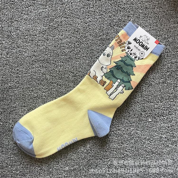 

Модні бавовняні шкарпетки до середини ікри з мультяшними Мумі-тролями - Стиль на чотири сезони One Size (36-40)