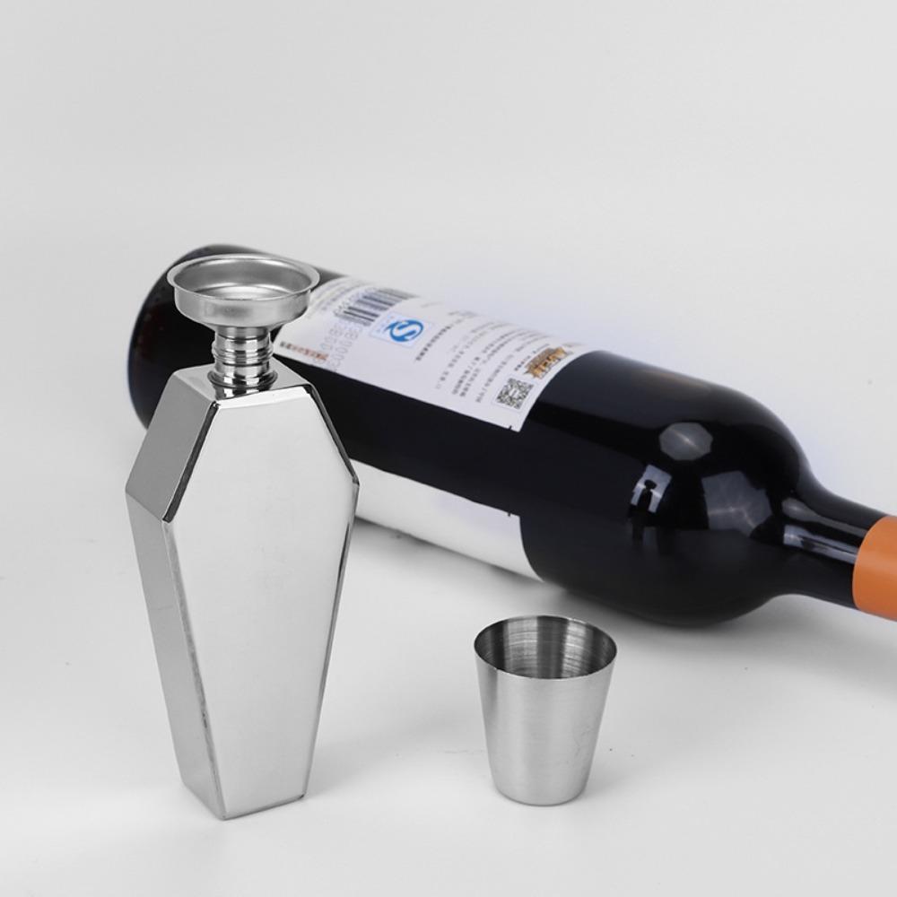 3,5oz Sargform Taschenflasche Edelstahl Weinkanne Personalisierte Feldflasche Geschenk für Männer