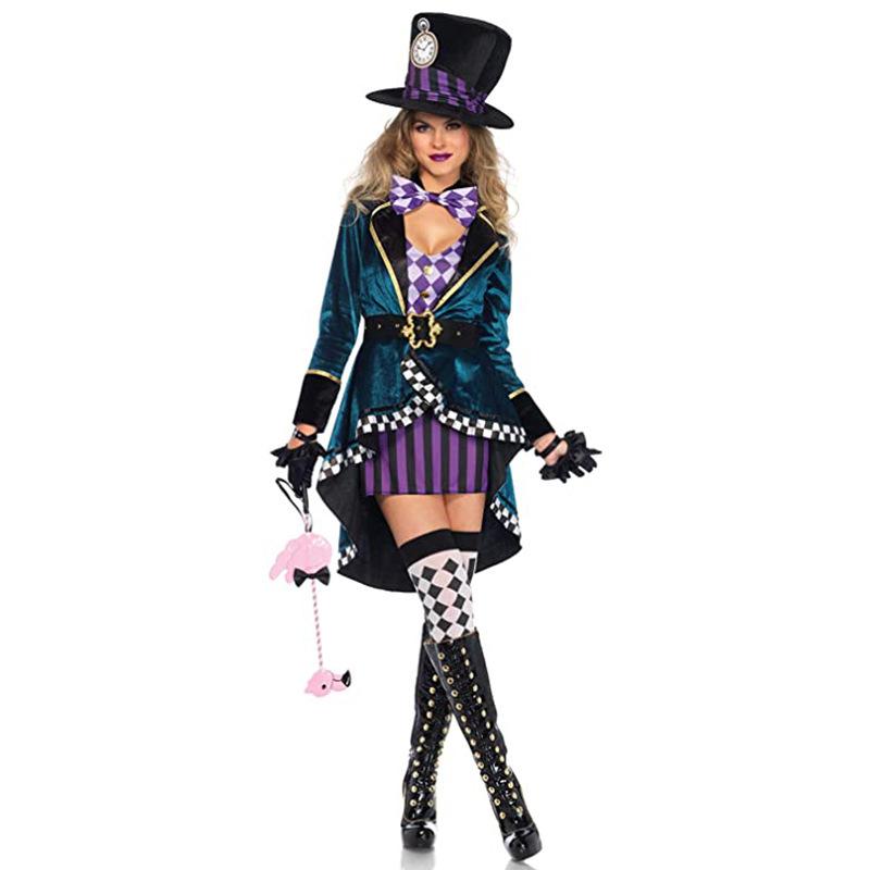 Cosplay Halloween Damski Alicja Szalony Kapelusznik Magik Pokaz Klub Nocny Cyrk Scena Kostium