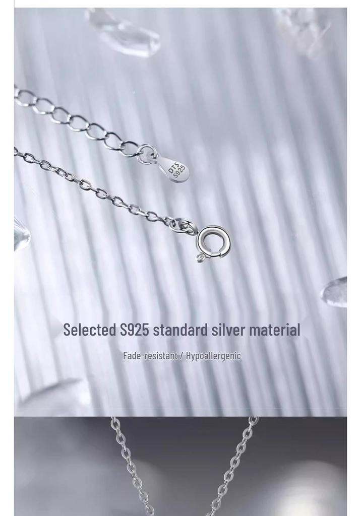 S925 Sterling Silver Snowflake Zircon Necklace - Fashionable Romantic Clavicle Chain 2025