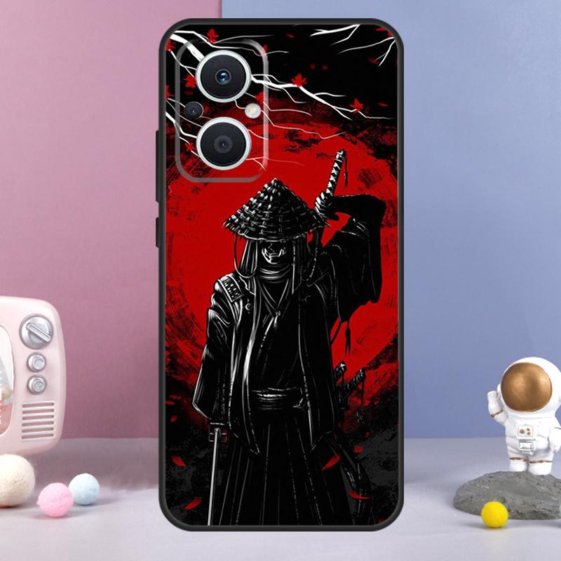 Japan Ninja Samurai Red Sun Funda For OPPO Reno 11 F 12F 13F 14F 10 12 13 14 Pro 7 8 Lite OPPO Find X9 X6 X5 X8 Pro Case