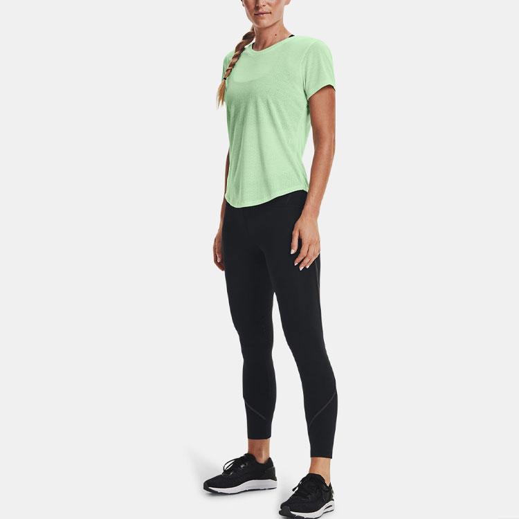 Under Armour Fly Fast Solid Color Tight Running 3/4 Sports Pants Women bottoms Black 1365652-001