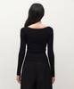 MUSINSA STANDARD WOMAN Women'S Wide Ribbed Slim Off-Shoulder Knit [Black]