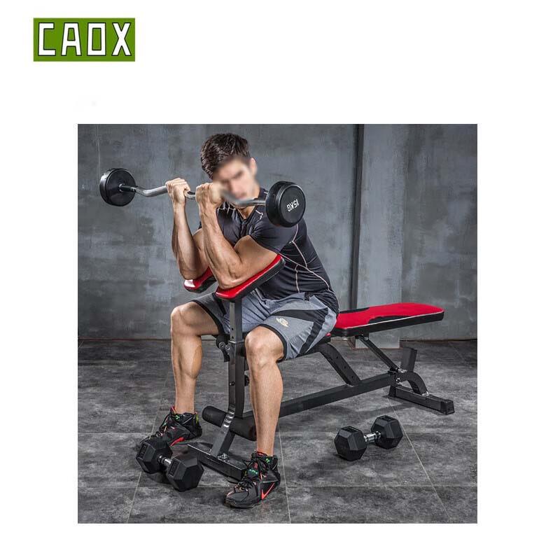 CAOX Fixed Rubber-Coated Barbell Set