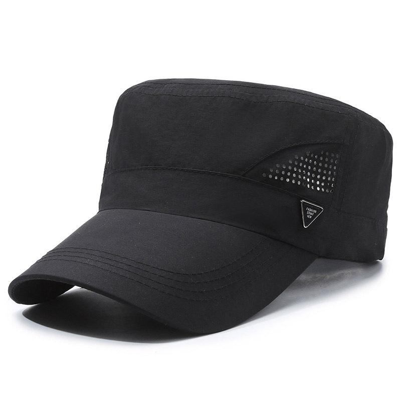 Spring, summer and autumn new sunscreen, sunshade, fashionable quick-drying flat-top hat, simple and casual outdoor fishing flat-top hat