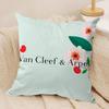 VVan CCellf Arpels Cushion Cover Short plush Doublesided Print Square Throw Pillow Covers Sofa Home Cushion Decor