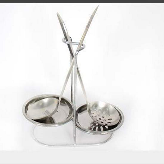 Extended Stainless Steel Soup Ladle and Strainer for Home and Restaurant Hot Pot