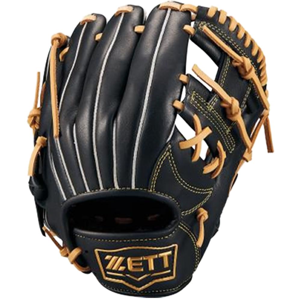 ZETT Youth Baseball Soft B BJGB74510F Glove, Steer, All-Around, Black/Pastel (1932), Size SS,