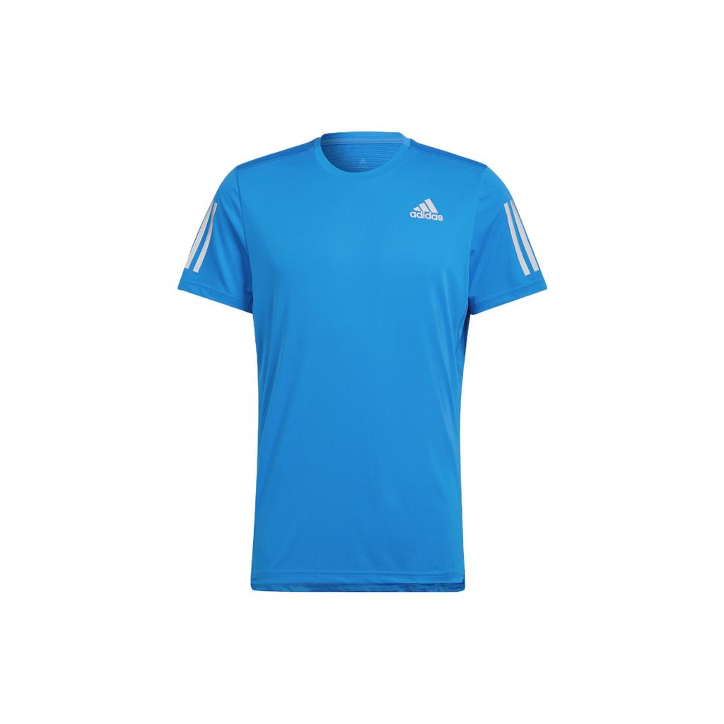 Adidas Casual Sports Crew Neck Pullover Short Sleeve T-Shirt Men Tops Blue HB7450