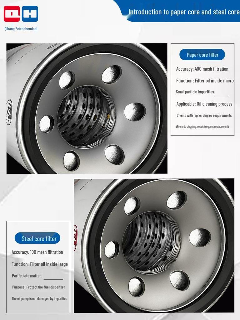 Vehicle Diesel Fuel Dispenser Filter Screen with Steel Core Oil Pump Filter Element